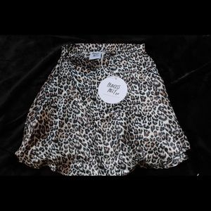 NWT Silky Leopard Princess Polly Mini skirt
